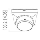 Camara IP Domo de 4 Megapixeles Lente de 2.8 mm 93 Grados de Apertura H.265+ WDR Real de 120 dB IR de 30 Metros IP67 PoE DH-IPC-T1E40 - SILYMX