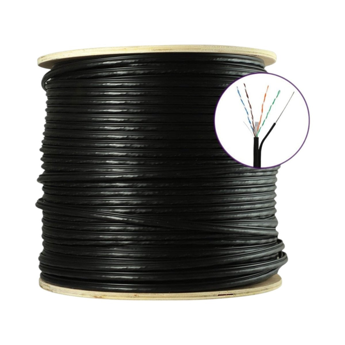 Cables Categoria 6ENSON43164B305Bobina Cable UTP Cat6 Aereo 305m (1000ft) Figura 8 Exterior 23 AWG 100% Cobre Enson 43164B305 - SILYMX