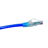 Cable Patch Cord Belden Cat6+ RJ45 macho azul de 1.2 metros para conexiones de red confiables y rápidas.