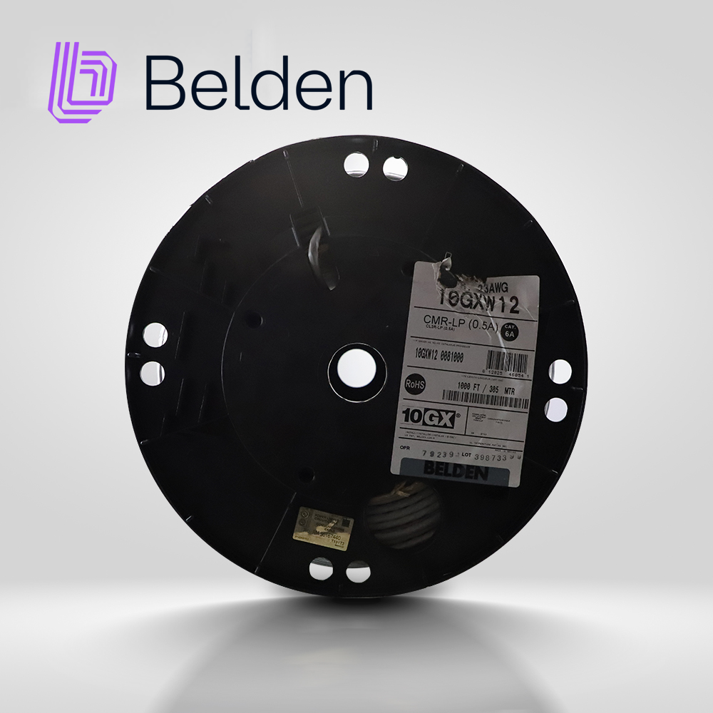 Bobina de Cable UTP Cat6a Belden CMR Riser Gris 500MHz 305 Metros 10GXW12 0081000 - SILYMX