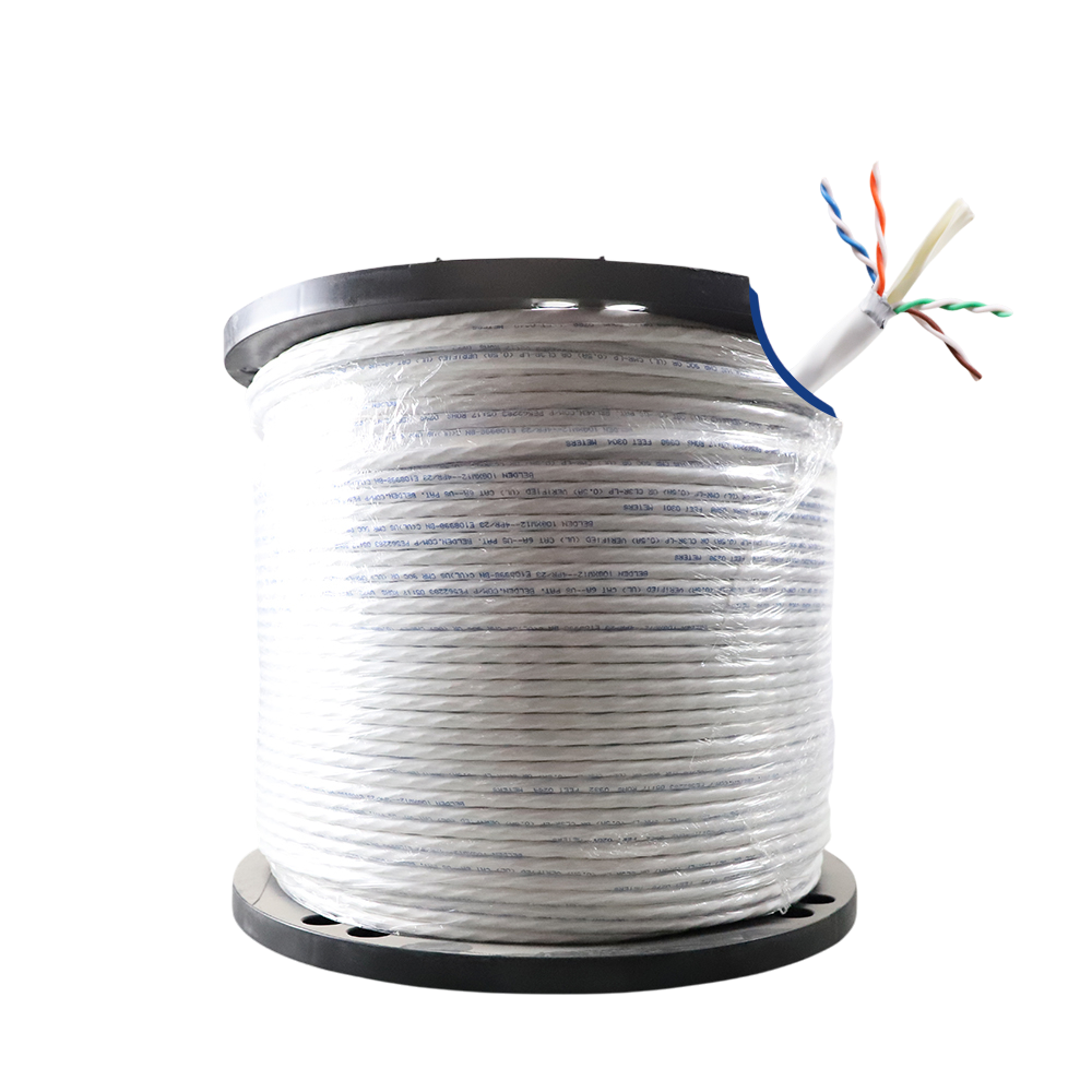Bobina de Cable UTP Cat6a Belden CMR Riser Blanco 305 Metros 10GXW12 0091000 - SILYMX