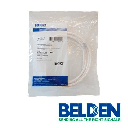 Patch Cord Belden Cat6a 10GX RJ-45 Macho 3 Mts 10 Ft Blanco CA21109010 - SILYMX