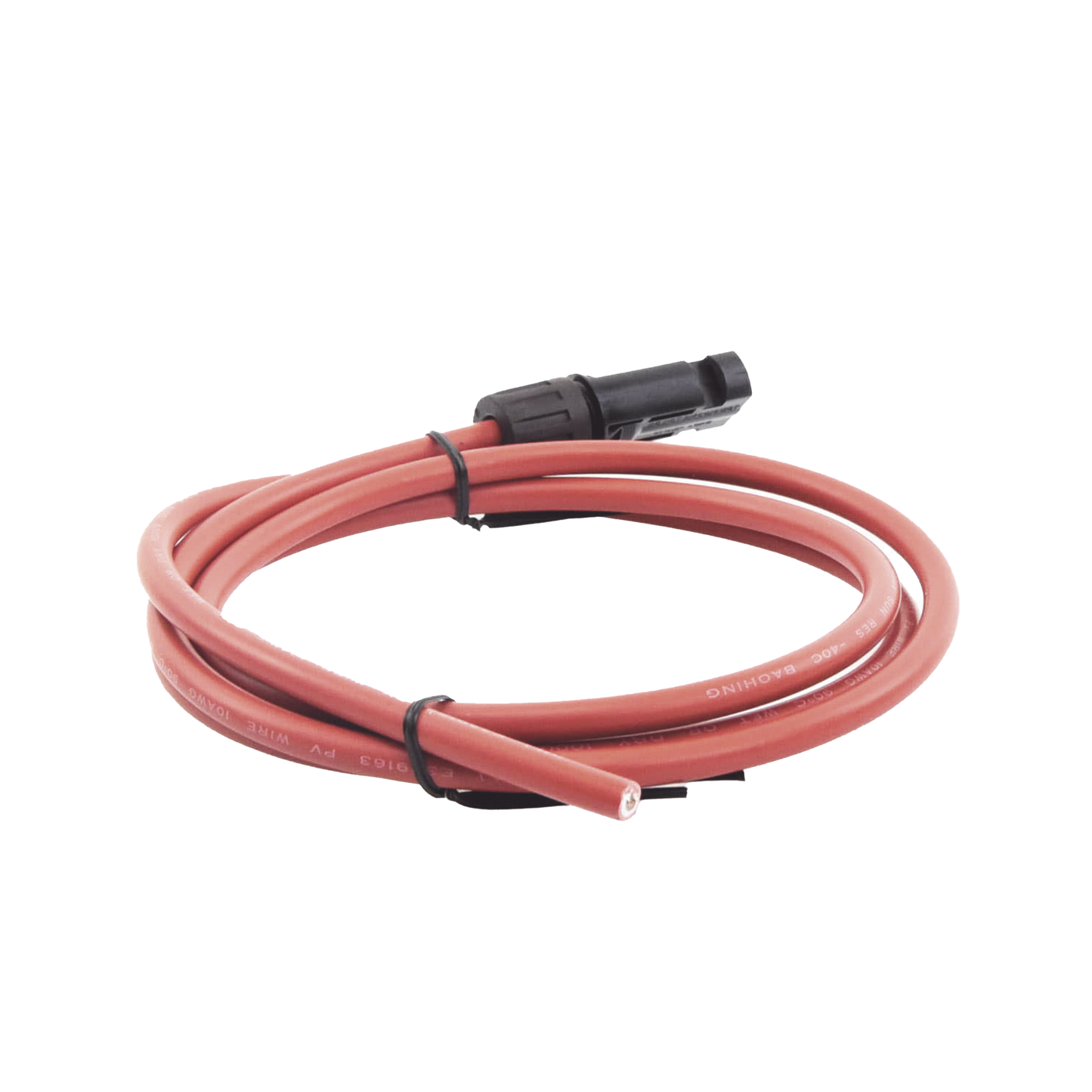 Cable Fotovoltaico 10 AWG Rojo 1.5m con Terminal MC4-M | EPCOM POWERLINE CBL-MC4-1.5R - SILYMX