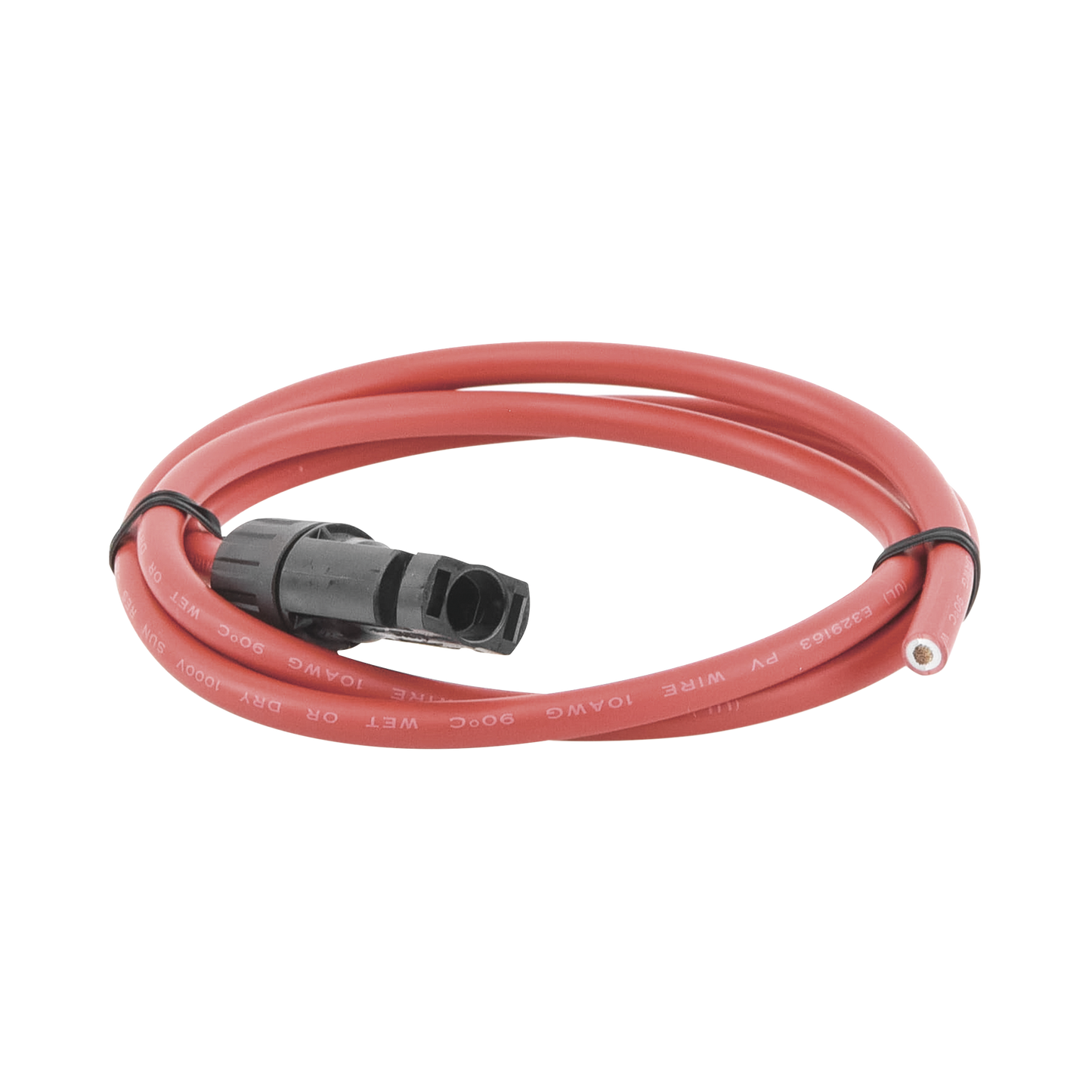 Cable Fotovoltaico 10 AWG Rojo 1.5m con Terminal MC4-M | EPCOM POWERLINE CBL-MC4-1.5R - SILYMX