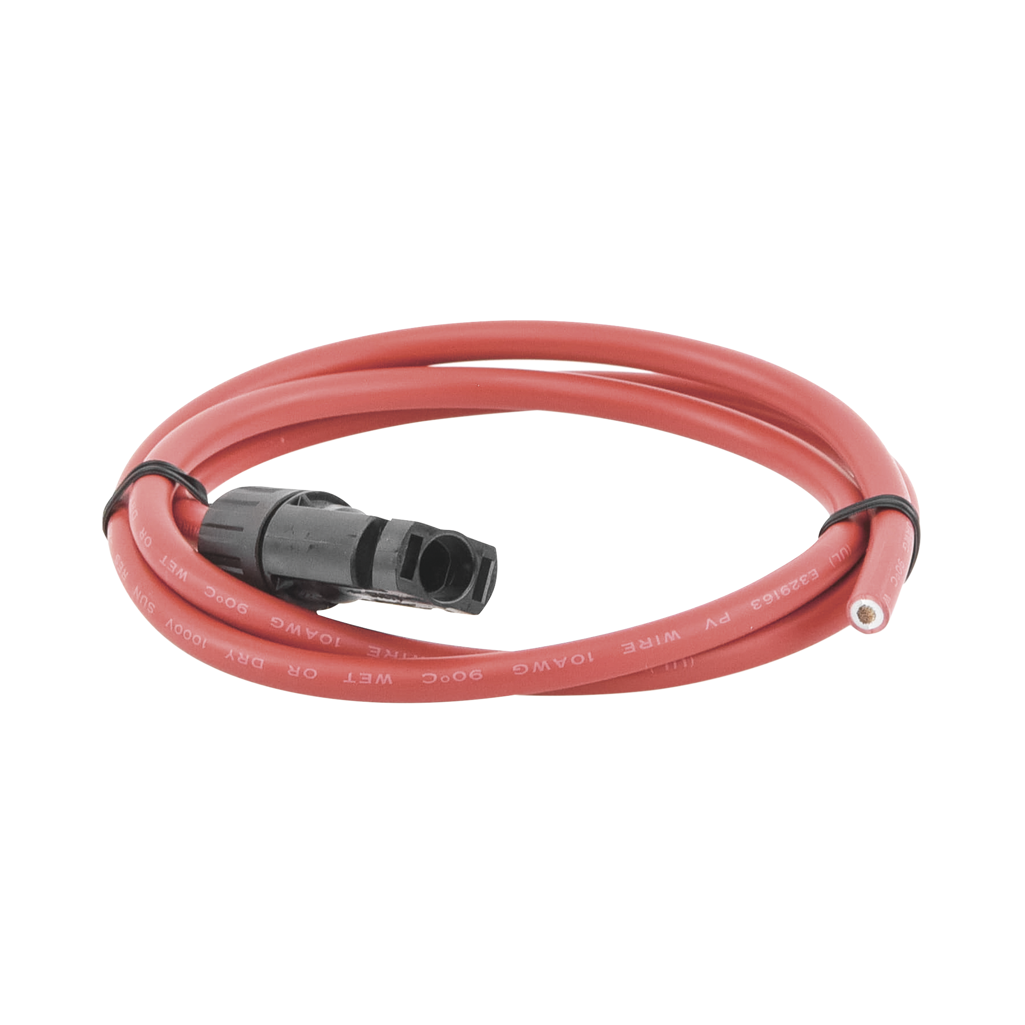 Cable Fotovoltaico 10 AWG Rojo 1.5m con Terminal MC4-M | EPCOM POWERLINE CBL-MC4-1.5R - SILYMX