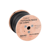 Carrete de Cable Fotovoltaico 6mm² 10AWG Negro 500 MetrosCOBRE 2000 Vcc CBL-PV-10B/500 - SILYMX