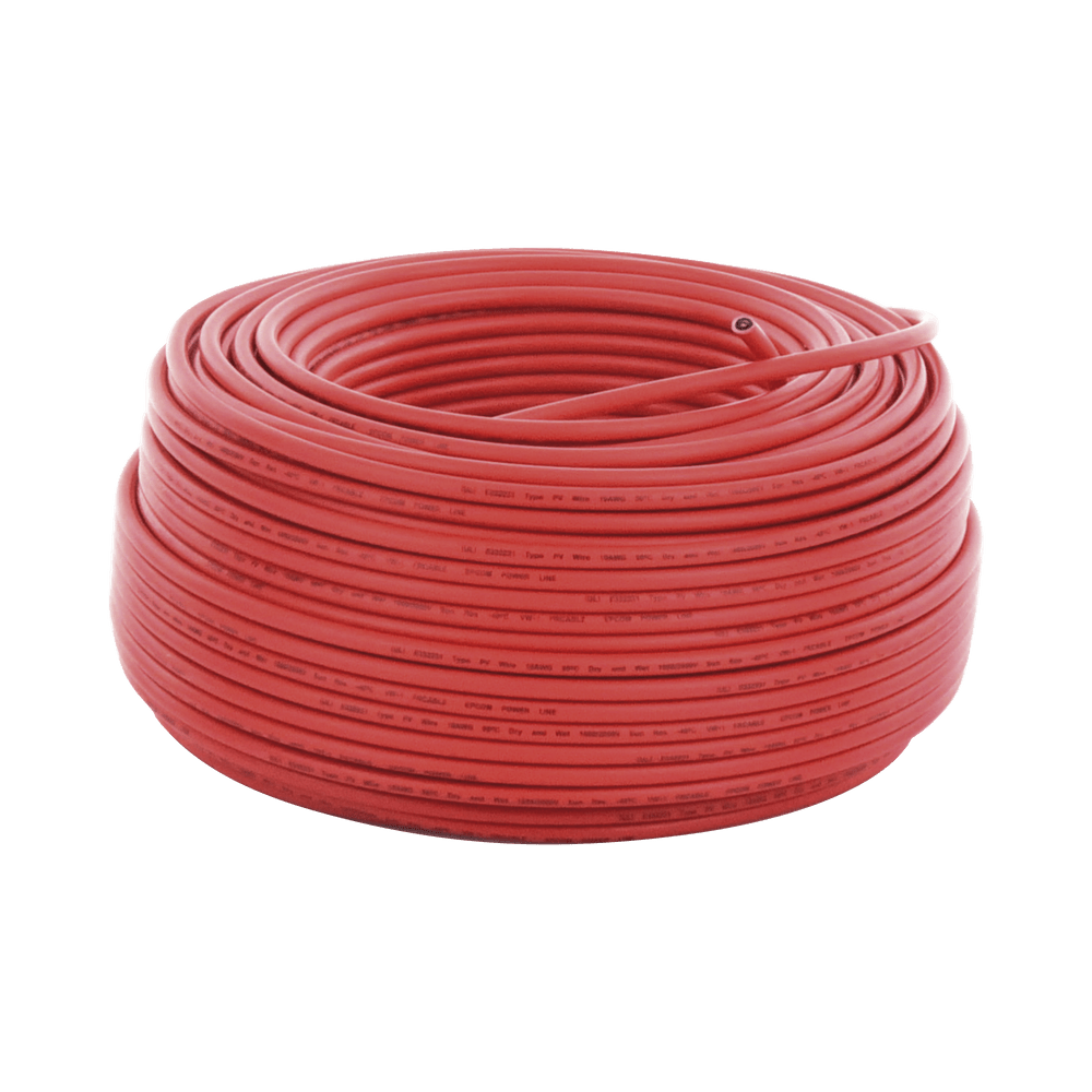 100 Metros de Cable Fotovoltaico Solar 10 AWG 2000 v Rojo - SILYMX