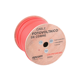 Carrete de 500 Metros Cable Fotovoltaico Rojo  Material COBRE 6mm² (10AWG) 2000 Vcc EPCOM POWERLINE CBL-PV-10R/500