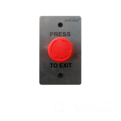 Botón De Paro O Emergencia Color Rojo Botón Push Con Enclave Forma Hongo Para Uso Rudo. Cuenta Con Los Estados N.o. Y N.c. Medidas 115 X 70 X 40 Mm AX-L60