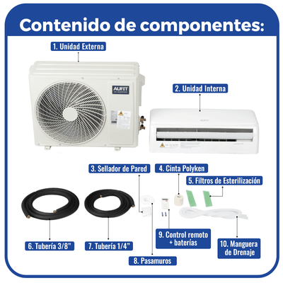 MinisplitsAUFITCCI-R32-12K-110Minisplit WiFi Inverter 12,000 BTU SEER 20 R32 Alexa Google Home AUFIT CCI - R32 - 12K - 110 - SILYMX