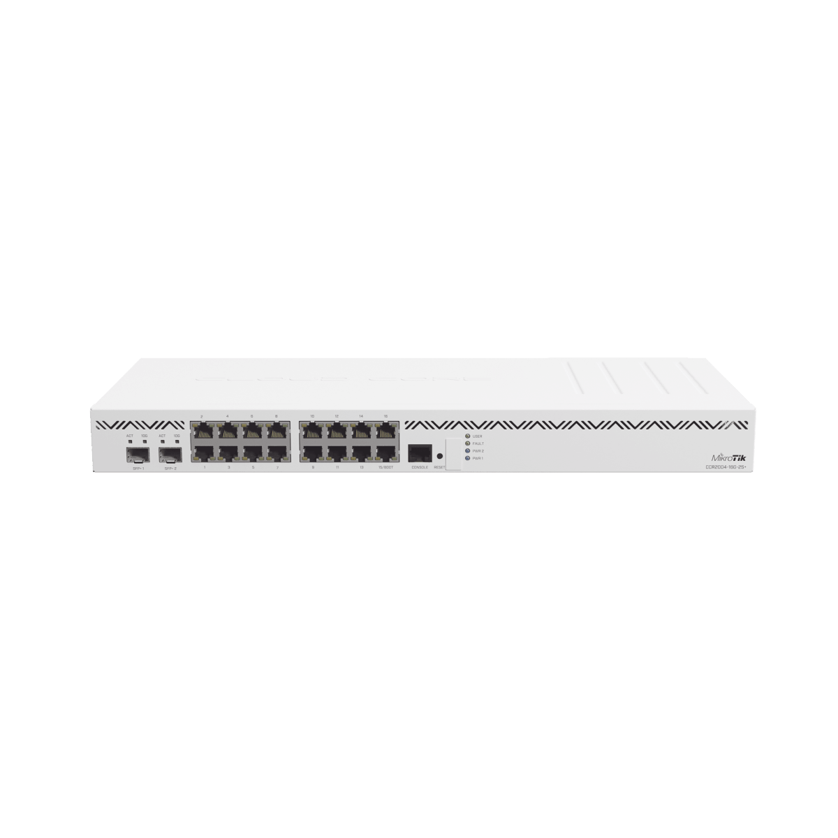 Routers, Firewalls, BalanceadoresMIKROTIKCCR2004-16G-2S+Router MikroTik CCR2004 - 16G - 2S+ · 16 Puertos Gigabit · 2 SFP+ 10G · CPU 4 Núcleos 1.7 GHz · Rack 1U - SILYMX