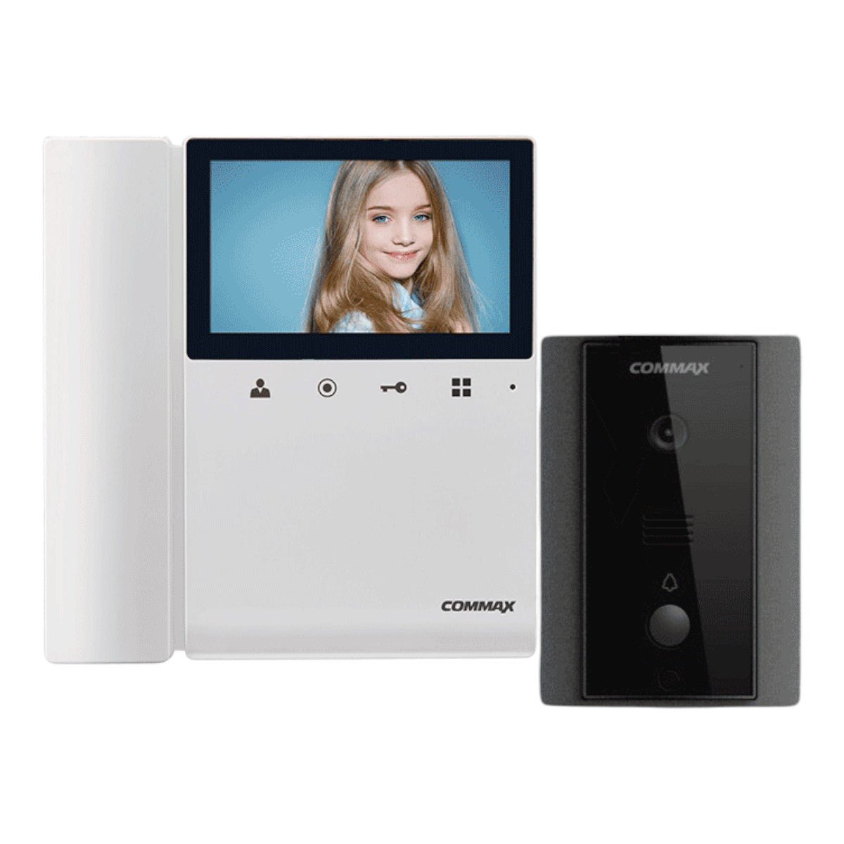 Kit de videoportero Commax a color con monitor de 4.3 pulgadas y auricular, frente de calle comunicación con audio y video función de apertura de puerta no requiere configuración C1 NOV CDV43K2-DRC4LN - SILYMX