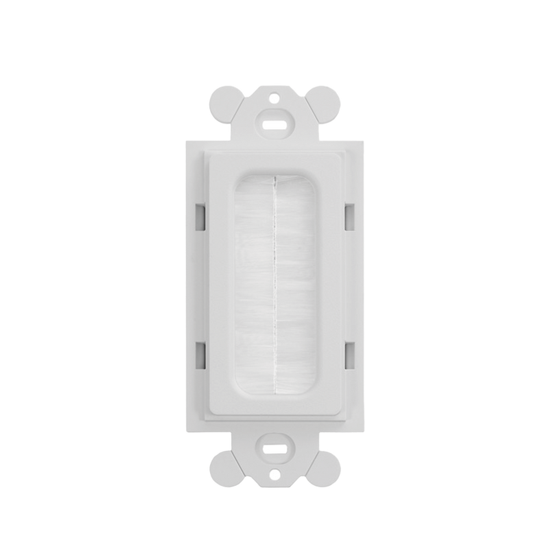 Placa de Pared Pasacables Tipo Cepillo, Estándar GFCI, Material ABS, Color Blanco PANDUIT CFGBWH