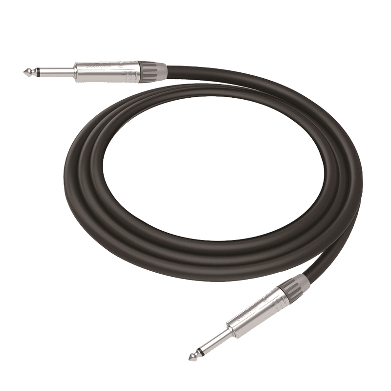 Cable de Audio Plug 1/4 in a Plug 1/4 in Mono Carcasa Cromada Conectores Seetronic Ideal para Instrumentos Longitud 5m CGT-PM-PM-L-5M - SILYMX