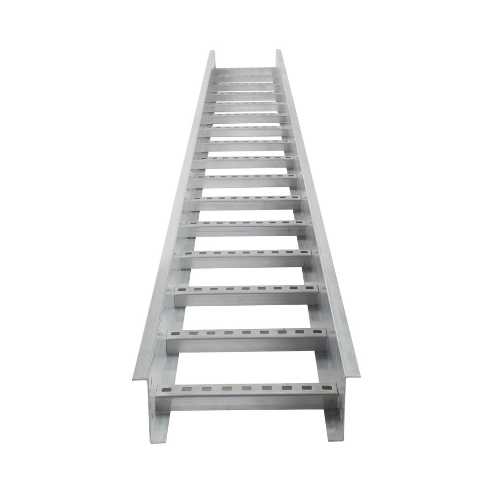 Escalera de Aluminio Portacables Perfil Z Peralte 3 1/4" Paso 9" Ancho 6" 3.66 metros Capacidad Máx. 137 Cables Incluye Cople Union Tornillería - SILYMX