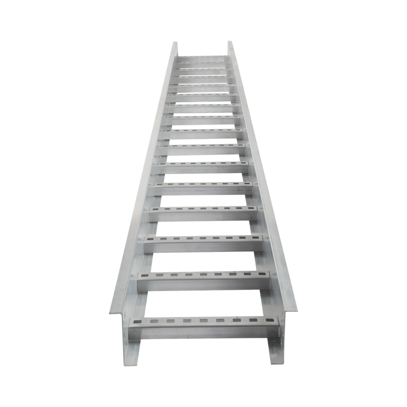 Escalera de Aluminio Portacables Perfil Z Peralte 3 1/4" Paso 9" Ancho 6" 3.66 metros Capacidad Máx. 137 Cables Incluye Cople Union Tornillería - SILYMX