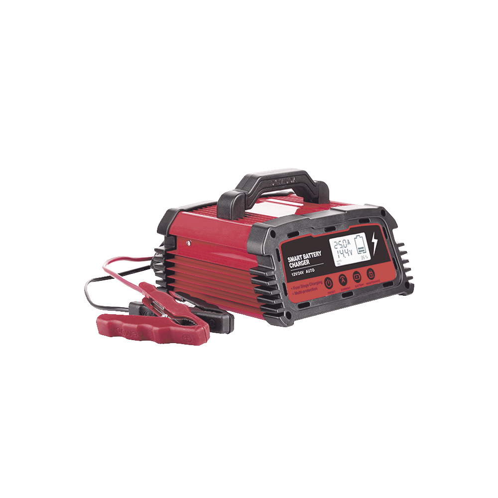 Cargador de Baterías Inteligente 12 o 24 Vcc 25 A Display LCD CHR-80 - SILYMX