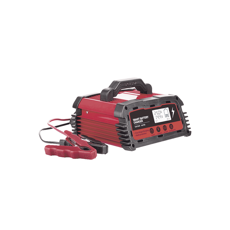 Cargador de Baterías Inteligente 12 o 24 Vcc 25 A Display LCD CHR-80 - SILYMX