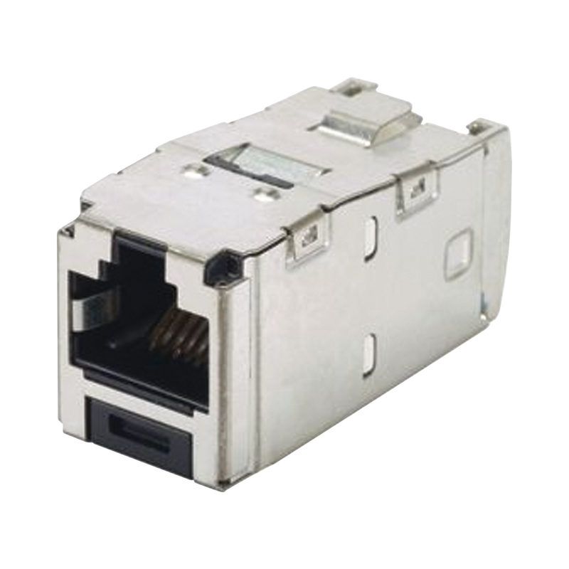 Conector Jack Panduit RJ45 Blindado Estilo TG Mini-Com Categoría 6A Color Negro CJS6X88TGY - SILYMX