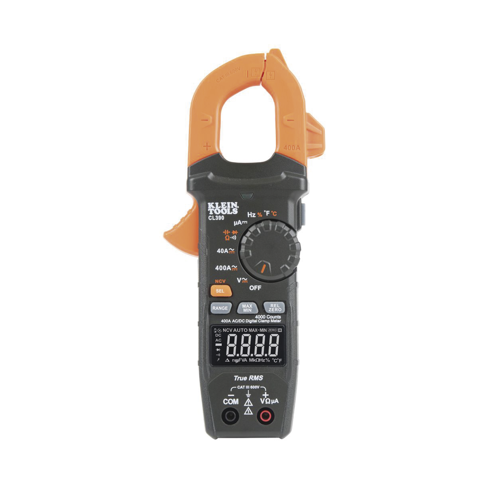 Amperímetro Digital de Gancho Rango Automático de 400 A CA/CD MIDE CORRIENTE DIRECTA CL-390 - SILYMX