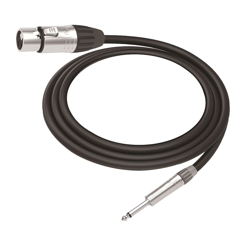 Cable de Audio XLR 3 Polos Hembra a Plug 1/4 in mono Conector Seetronic Serie M SCMF3 MP2X Longitud 5m CMC-MF3-PM-L-5M - SILYMX