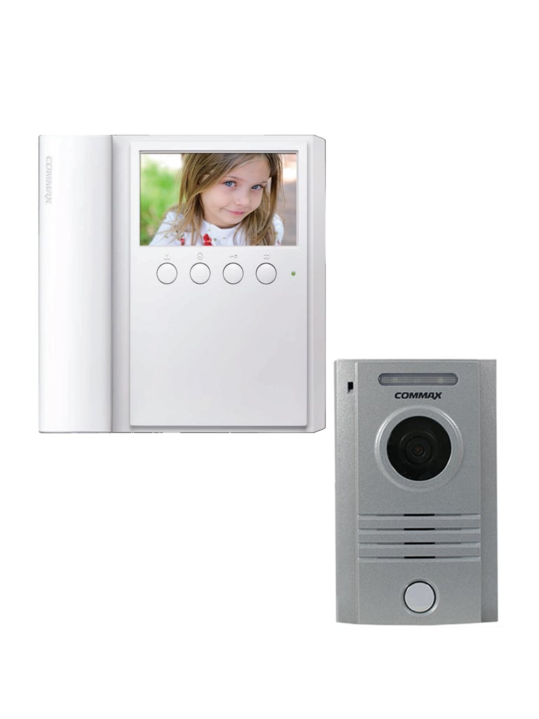 Paquete de Videoportero que incluye frente de calle modelo DRC40K para exteriores con luz LED y monitor CMV43A con pantalla de 4.3 pulgadas con auricular No requiere configuración Función Apertura de puerta CMV-43A + DRC-40K - SILYMX