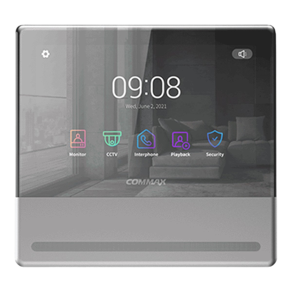 Monitor Touch para videoportero 7 pulgadas diseño slim WiFi App Hey Commax compatible con Android & iOS Memoria SD Compatible con frentes de calle Commax C1 CMV-70MX - SILYMX