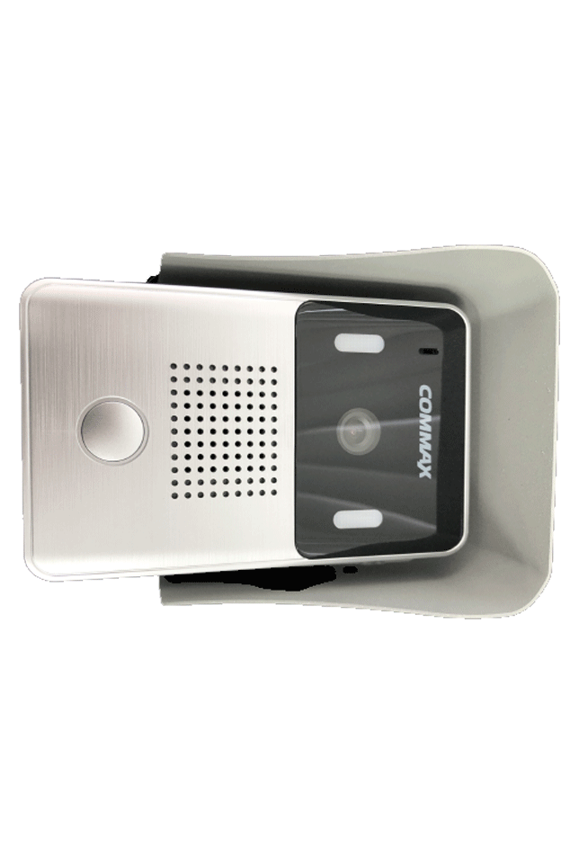 Frente de calle para videoportero compatible con monitores Commax uso en interior y exterior Soporta 2 monitores Salida de relay para función de apertura de puerta incluye cubierta metálica DRC-4Y - R.S DRC-41CS - SILYMX