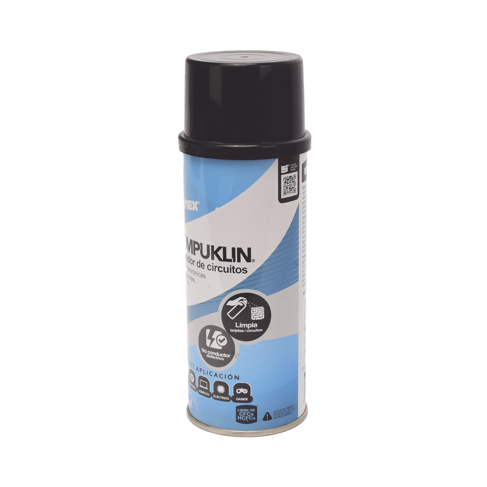 Limpiador desengrasante en aerosol dieléctrico, para tarjetas electrónicas y circuitos, bote 454 ml COMPUKLIN - SILYMX
