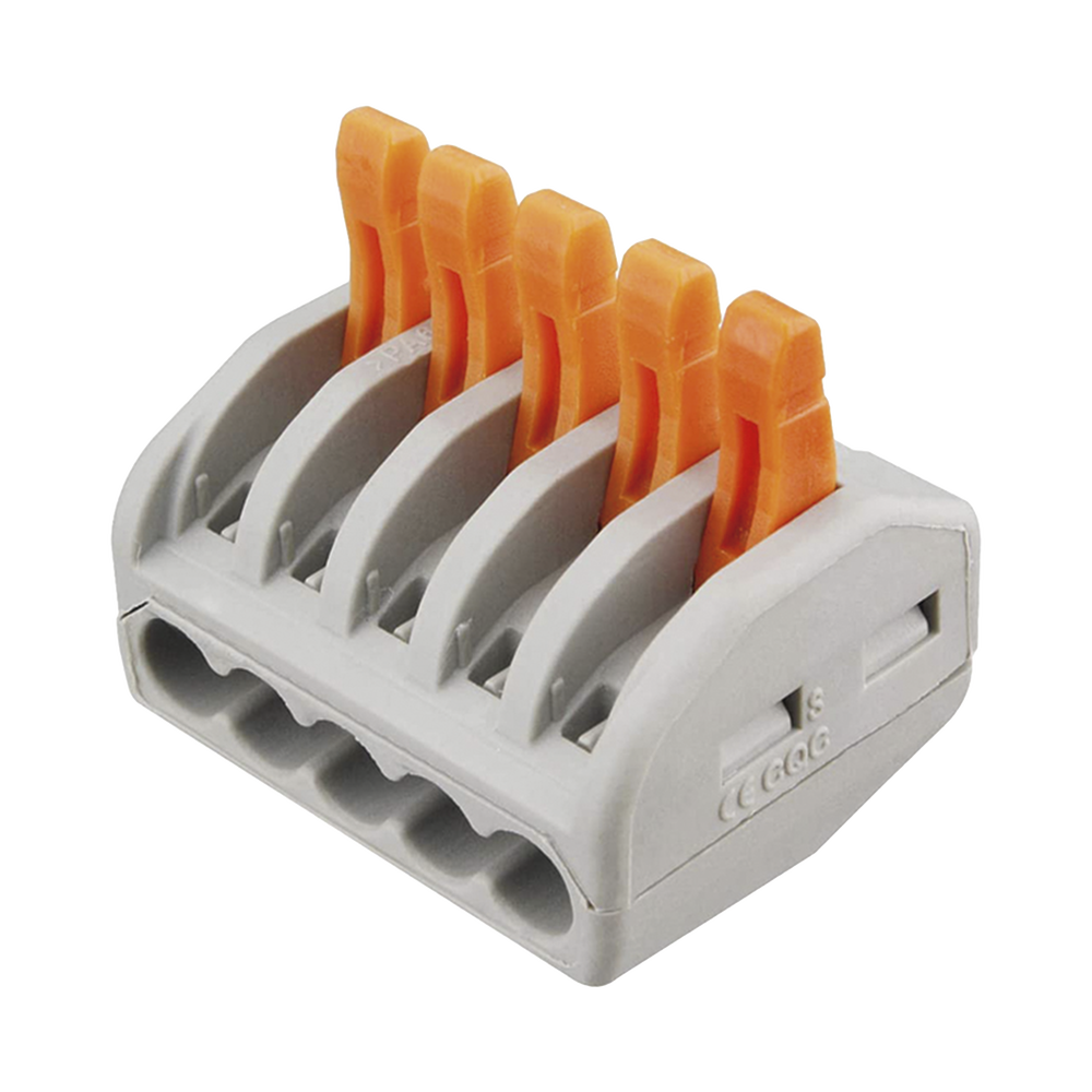 Conector Compacto para 1 Cable de Entrada 4 Cables de Salida Cables Compatibles 12AWG-28AWG CON-1006 - SILYMX