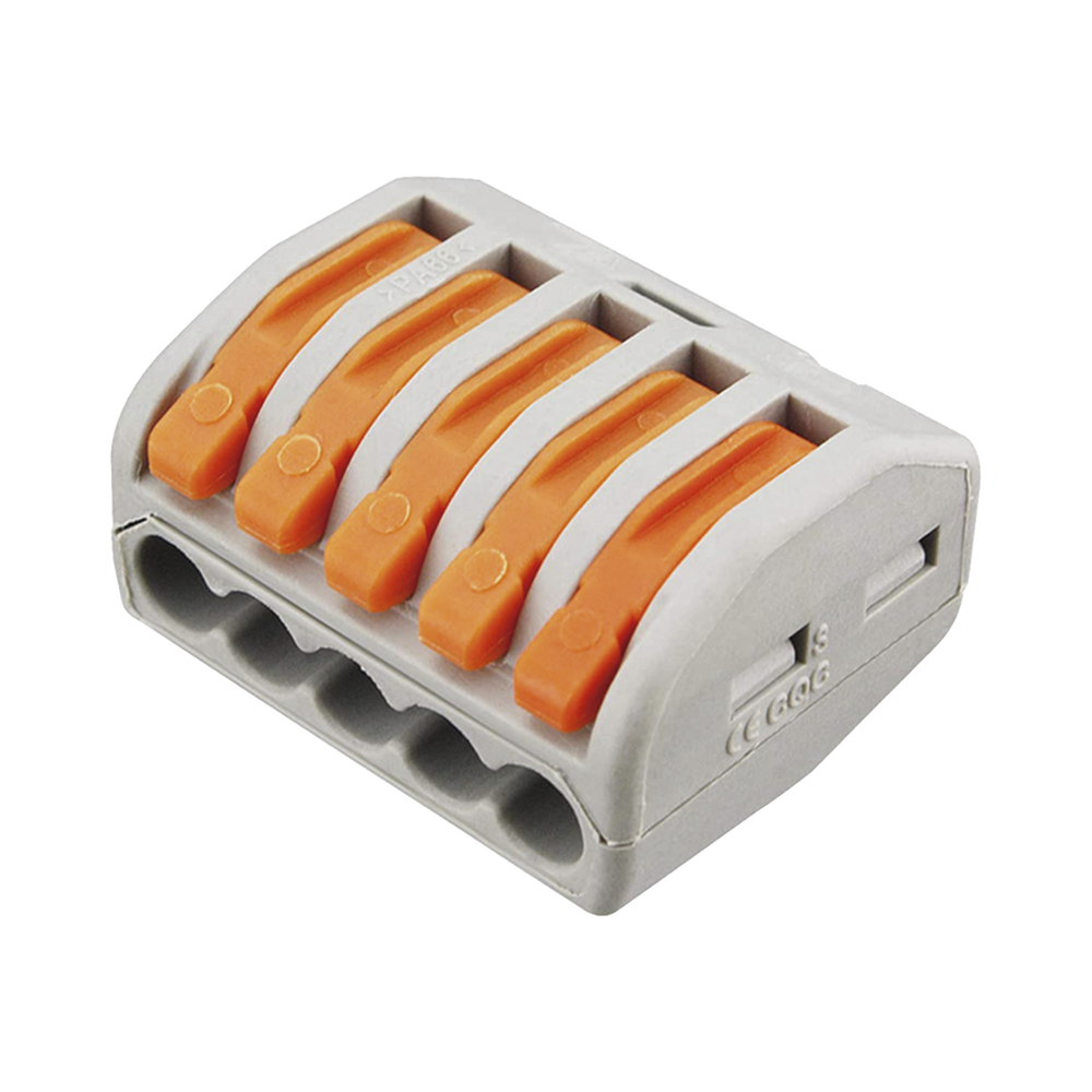 Conector Compacto para 1 Cable de Entrada 4 Cables de Salida Cables Compatibles 12AWG-28AWG CON-1006 - SILYMX