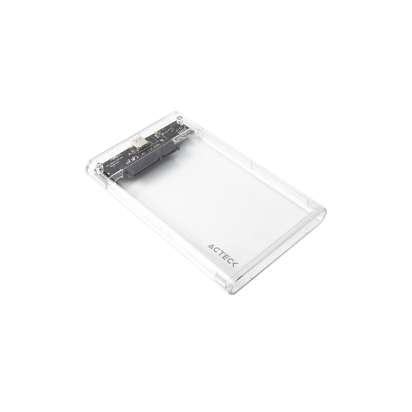 Gabinete Externo Acteck HC430 2.5" SATA a USB 3.0 Transparente Plug & Play AC-934688 - SILYMX