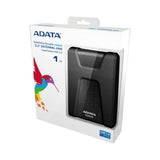Disco Duro Externo ADATA DashDrive Durable HD650 1TB · USB 3.2 Gen 1 · Antigolpes · 2.5" · Negro AHD650-1TU31-CBK - SILYMX