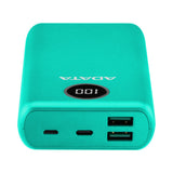 PowerBank ADATA P20000QCD 20,000 mAh, QC 3.0 & USB PD 3.0, LCD, 2×USB-A + 1×USB-C – Verde - SILYMX