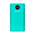 PowerBank ADATA P20000QCD 20,000 mAh, QC 3.0 & USB PD 3.0, LCD, 2×USB-A + 1×USB-C – Verde
