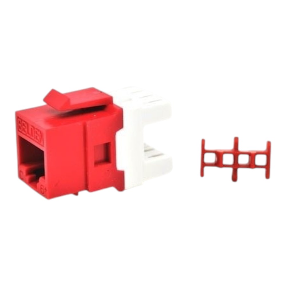 Jack de Red Belden KeyConnect Cat6+ RJ-45 Rojo - SILYMX