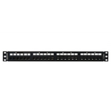 Panel de Parcheo Belden  Cat6+ 24 Puertos RJ-45 1U RevConnect Negro RV6PPF1U24BK - SILYMX