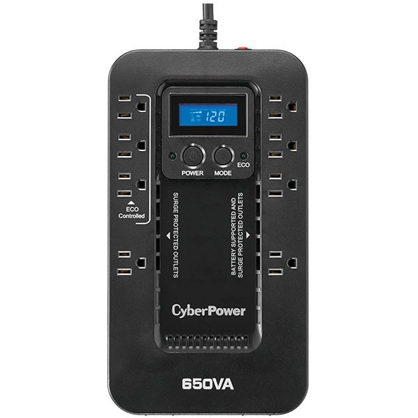 UPS de 650 VA/390 W Topología Standby con Modo Ahorrador ECO Entrada 120 Vca NEMA 5-15P Con 8 Tomas NEMA 5-15R - SILYMX
