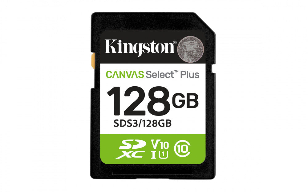 Memoria Flash Kingston Canvas Select Plus 128GB · SD UHS-I · Clase 10 · Hasta 150 MB/s - SILYMX