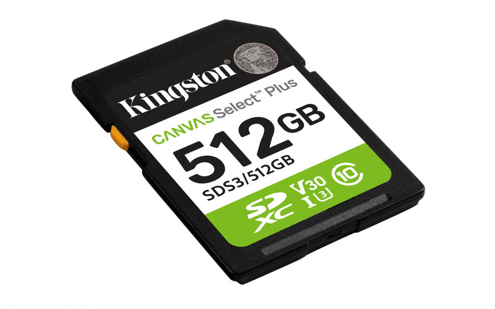 Memoria Flash Kingston Canvas Select Plus · 512GB · SD UHS-I Clase 10 · Hasta 150 MB/s SDS3/512GB - SILYMX