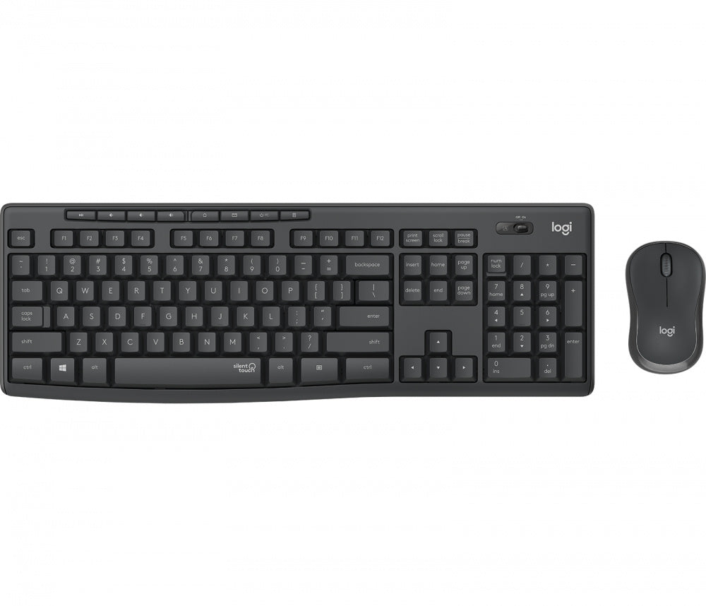 Kit de Teclado y Mouse Logitech MK 295 Silent Inalámbrico USB Negro Español compatible con computador 920-009792 - SILYMX