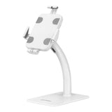 Soporte de Escritorio para Tablet 9.7" - 11", Antirrobo, Blanco 406352 - SILYMX