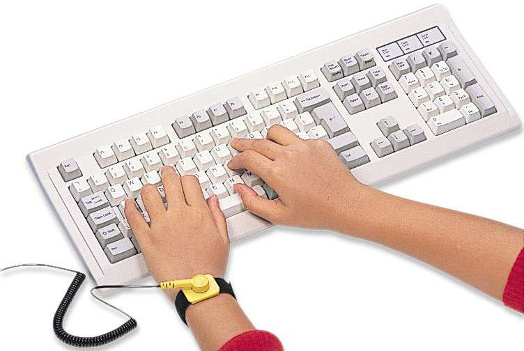 Pulsera Antiestática con Cable a Tierra, 1.8 Metros Negro Amarillo 410144 - SILYMX