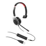 Diadema Monoaural Con Micrófono Alámbrico Usb 3.5mm VTX208-M - SILYMX