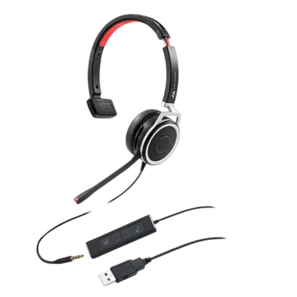 Diadema Monoaural Con Micrófono Alámbrico Usb 3.5mm VTX208-M - SILYMX