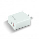Cargador para pared blanco quick charge cargador de pared blanco quick charce 3.0A PD 20w USB A y tipo C blanco AU-350-WH
