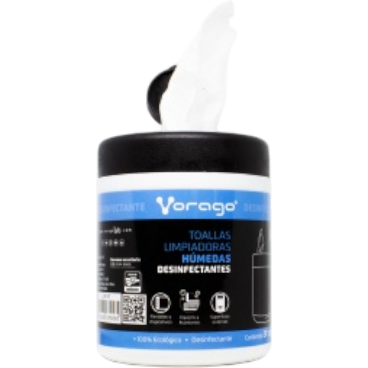 Toallas humedas desinfectantes bote 30PZ CLN-107