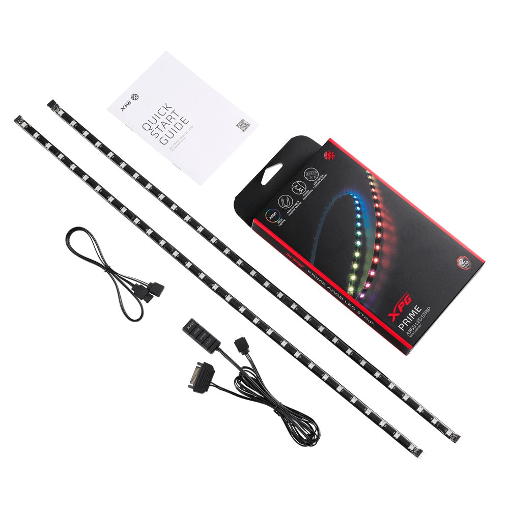 Tira LED XPG Prime ARGB 60cm – Control Remoto, 5V, Negro, Compatible con Aura Sync / RGB Fusion ARGBSTRIP-BKCWW