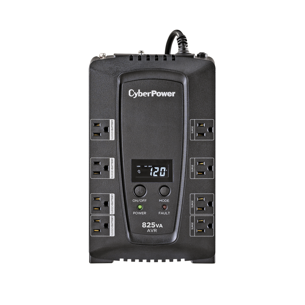 UPS de 825 VA/450 W Topología Línea Interactiva Entrada 120 Vca NEMA 5-15P Tipo Gabinete Compacto Con 8 Tomas NEMA 5-15R - SILYMX