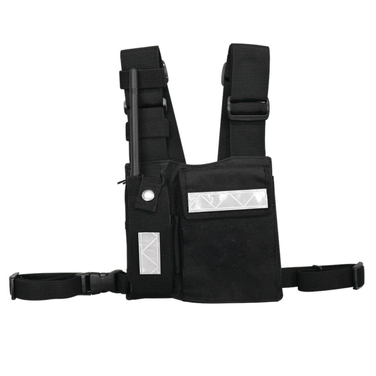 Pechera Universal Sin Logo con Soporte para Radio y Bolígrafo más Bolsa con Cinta Adherente para su Seguridad  CPP-SLG - SILYMX